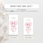 Pink Coquette Bow 10th Birthday Invitation