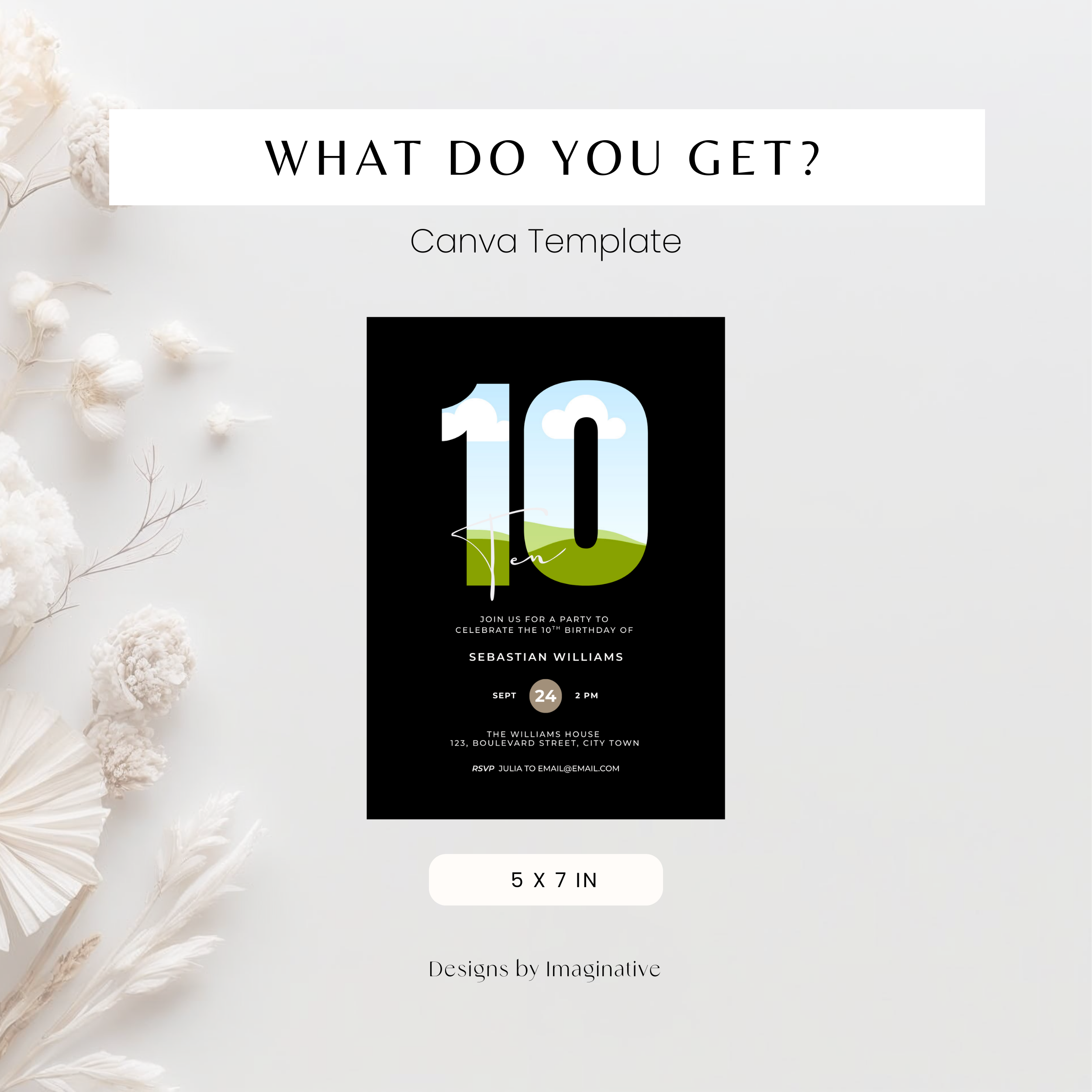 10th Birthday Invitation Photo for Boys