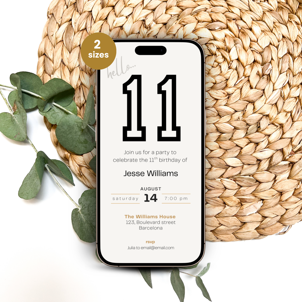 11th Birthday Invitation for Boys