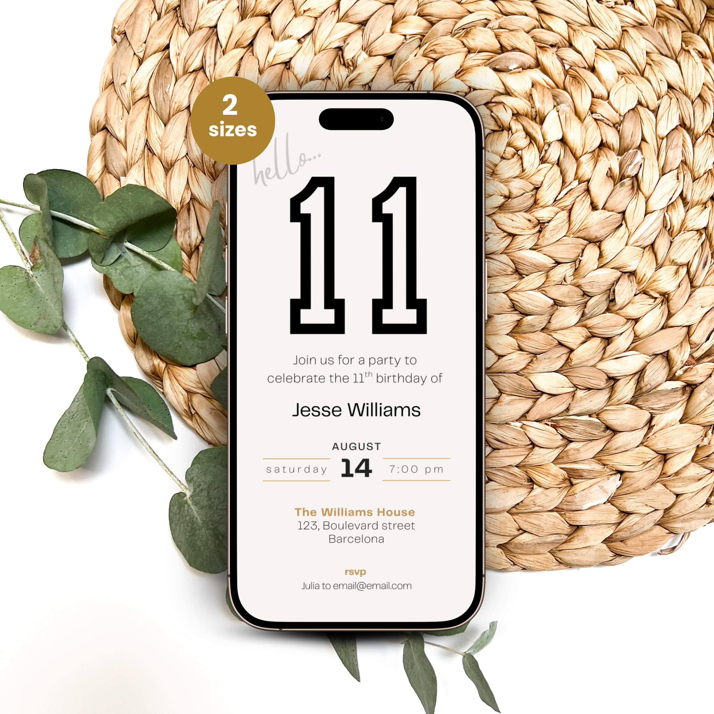 11th Birthday Invitation for Boys