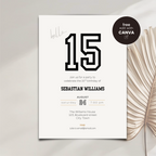 Minimal Sports 15th Birthday Invitation Boys