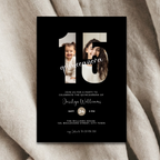 Black Photo Quinceañera Invitation for Girls