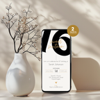 Minimal Sweet Sixteen Birthday  Invitation