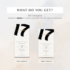 Bold 17th Birthday Invitation Template