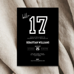 Black Sports 17th Birthday Invitation Template