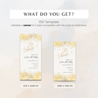 Modern Gold 18th Birthday Invitation Template