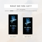 Neon Glow 18th Birthday Invitation Boys