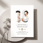 Close-up of photo placement on 18th birthday invitation