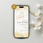 Phone case with 18th birthday invitation design on a light gray background with flowers