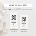 Beige Sports 19th Birthday Invitation Template