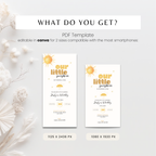 Sunshine First Birthday Invitation Boho