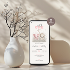 Pink Wild One Birthday Invitation