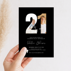 Photo 21st Birthday Invitation Template Boys