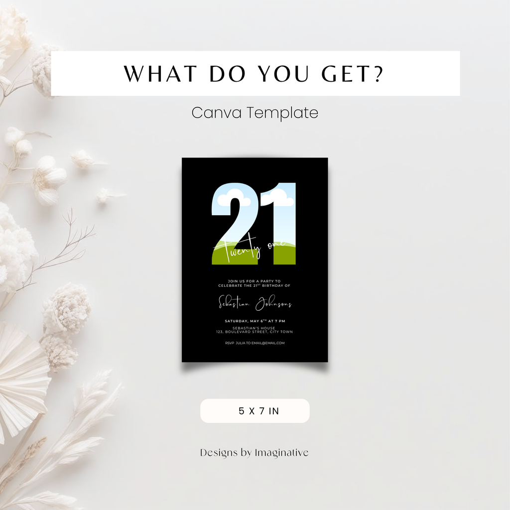 Photo 21st Birthday Invitation Template Boys