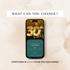 Golden 30th Birthday Invitation
