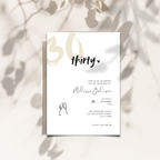 Modern 30th Birthday Invitation