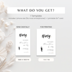 Modern Simple 30th Birthday Invitations