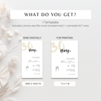 Modern 30th Birthday Invitation