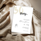 Modern 30th Birthday Invitation