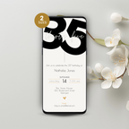 Stylish 35th Birthday Invitation