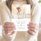3rd Birthday Invitation Photo Boy or Girl