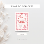 Pink Little Miss 3rd Birthday Invitation Template Girls
