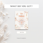 Tea for Three Birthday Invitation