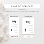 Modern 40th Birthday Invitation Man and Woman