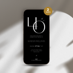 Elegant Black 40th Birthday Invitation