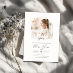 Minimal 4th Birthday Invitation with Photo