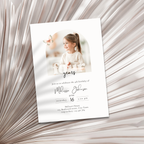 Minimal 4th Birthday Invitation with Photo