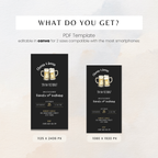 Black Cheers and Beers 50th Birthday Invitation Man