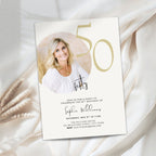 50th Milestone Birthday Photo Invitation Template Women