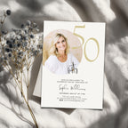 50th Milestone Birthday Photo Invitation Template Women