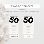 50th Birthday Invitation Template Bold Typography