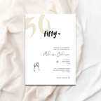 Modern 50th Birthday Invitation Bold Typography
