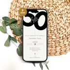 Modern 50th Birthday Invitation Bold