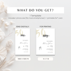 Modern 50th Birthday Invitation Bold Typography