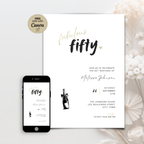 Fifty & Fabulous 50th Birthday Invitations