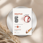 Baseball Invitation for 5th Birthday