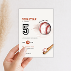Baseball Invitation for 5th Birthday
