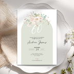 Floral 60th Birthday Invitation Women Template – image 1