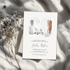 Elegant Photo 60th Birthday Invitation Template