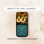Golden 60th Birthday Invitation