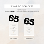 Elegant 65th Birthday Invitation