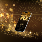 Golden 70th Birthday Invitation