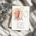 70th Milestone Birthday Photo Invitation Template