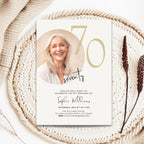 70th Milestone Birthday Photo Invitation Template