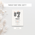 Minimal Sporty 6 7 Birthday Invitation