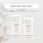 Stylish Elegant 80th Birthday Invitation Brunch